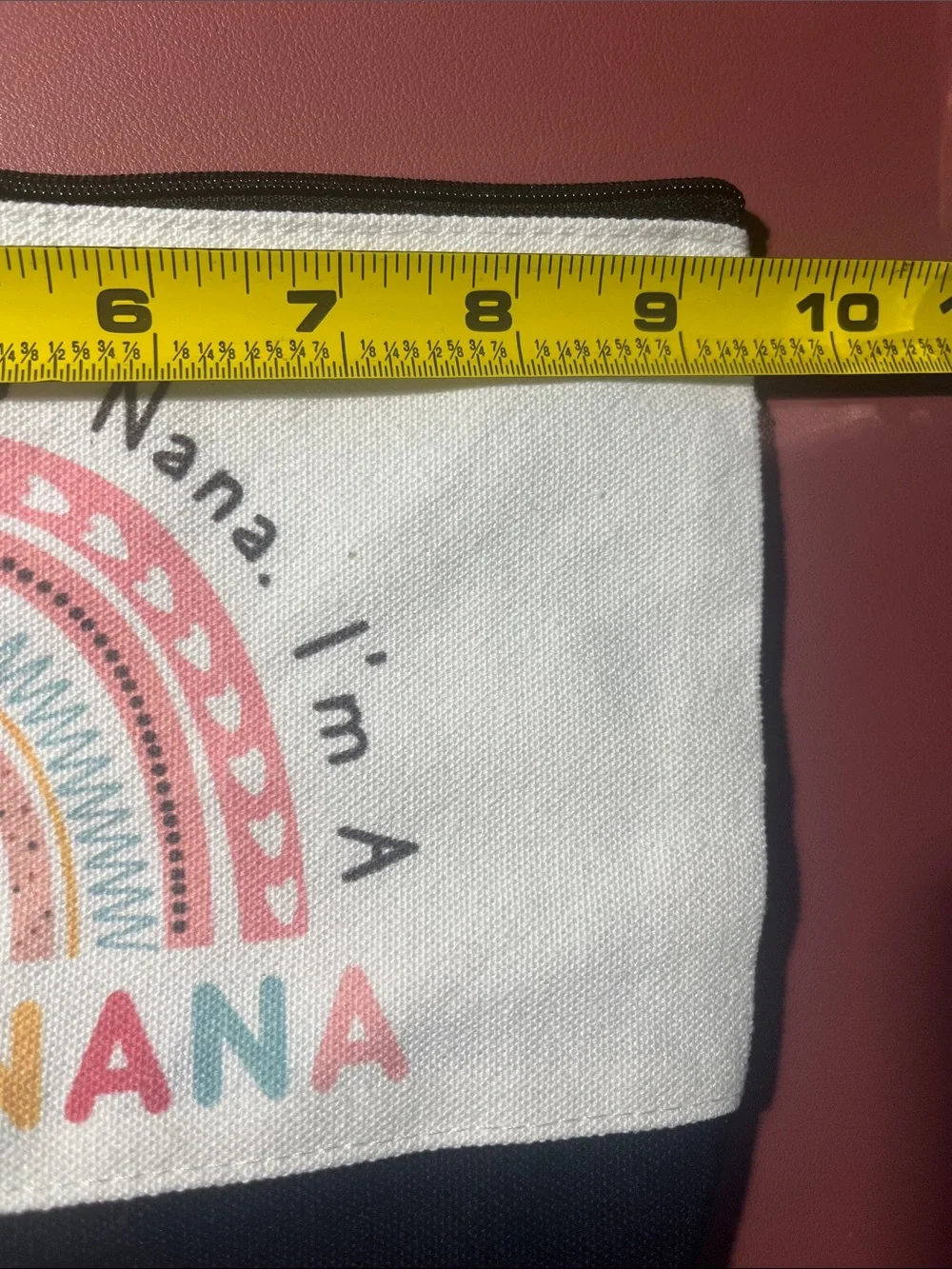 Cool Nana Rainbow Canvas Zipper Pouch NWOT